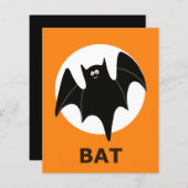 BAT Halloween Flashcard (Voorkant / Achterkant)