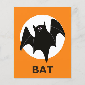 BAT Halloween Flashcard