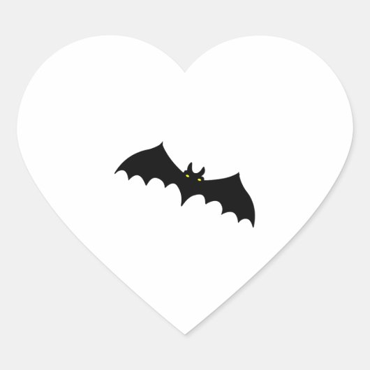 Bat halloween hart sticker (Voorkant)