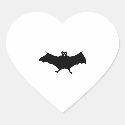 Bat Halloween Hart Sticker (Voorkant)