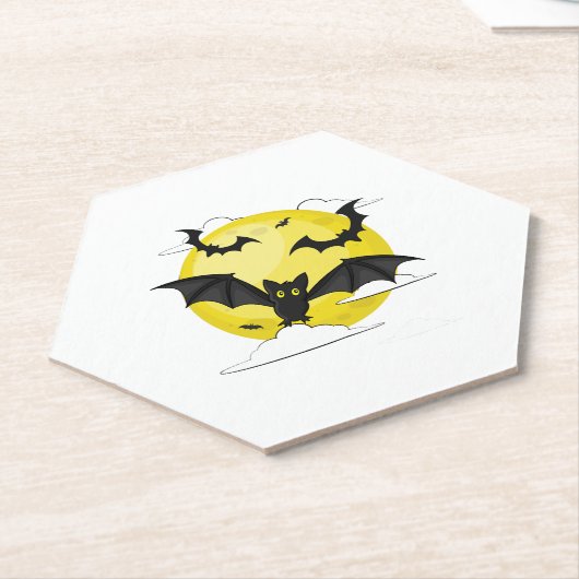 Bat Halloween Kartonnen Onderzetters (Schuin)