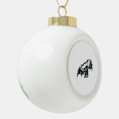 Bat Halloween Keramische Bal Ornament (Links)