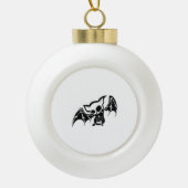 Bat Halloween Keramische Bal Ornament (Voorkant)