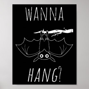 Bat Halloween Kostuum Cool Hangende Dierlijke Mann Poster
