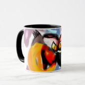 Bat Halloween mistig Mok (Voorkant links)