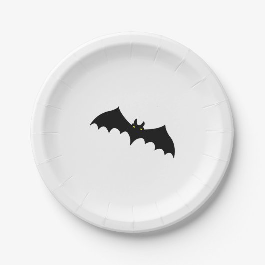 Bat halloween papieren bordje (Voorkant)