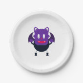 Bat halloween papieren bordje (Voorkant)
