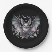 Bat Halloween Papieren Bordje (Voorkant)
