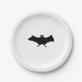 Bat Halloween Papieren Bordje (Voorkant)