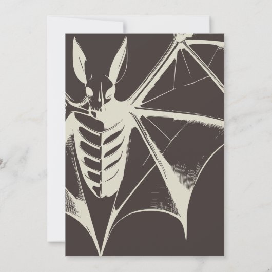 Bat Halloween Party Uitnodiging (Achterkant)