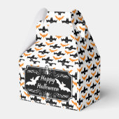 Bat Halloween Pattern Bedankdoosjes (Achterkant)