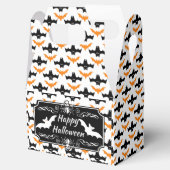 Bat Halloween Pattern Bedankdoosjes (Geopend)