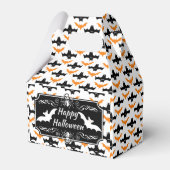 Bat Halloween Pattern Bedankdoosjes (Voorkant Zijde)