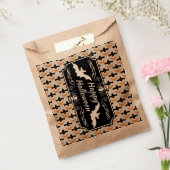 Bat Halloween Pattern Bedankzakje (Gezegeld)