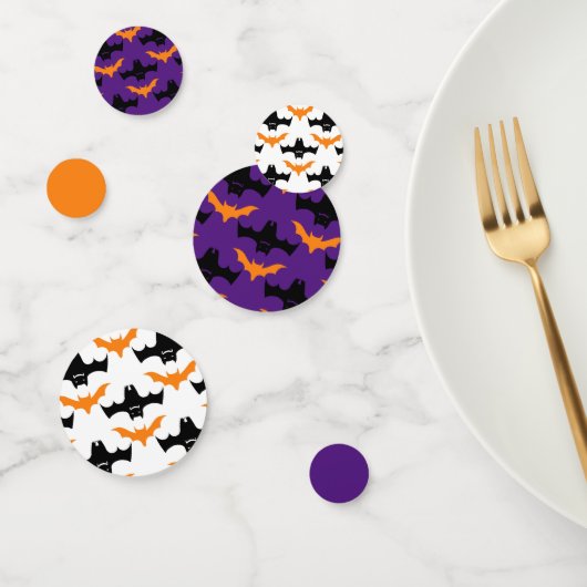 Bat Halloween Pattern Confetti (Groep)