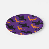 Bat Halloween Pattern Papieren Bordje (Gekanteld)