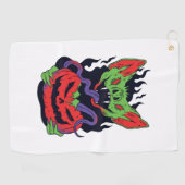 Bat Halloween - Scary Vampire Halloween Pompoen Golfhanddoek (Horizontaal)