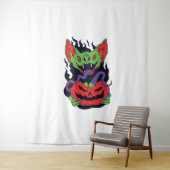 Bat Halloween - Scary Vampire Halloween Pompoen Wandkleed (In situ)