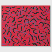 Bat Halloween Spooky Season Wrapping Paper Cadeaupapier (Vlak)