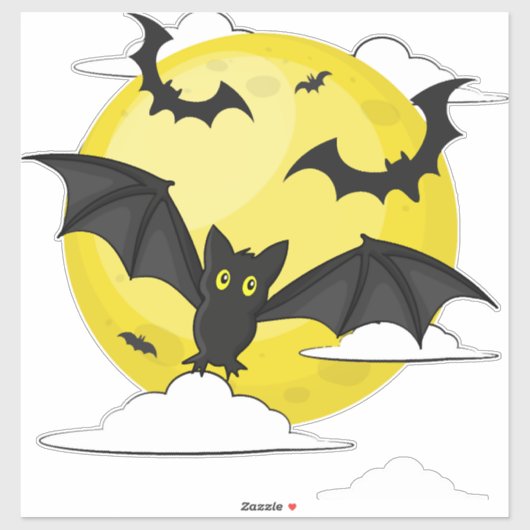 Bat Halloween Sticker (Vel)