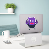 Bat halloween sticker (Laptop op bureau)