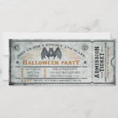 Bat Halloween Ticket Uitnodiging II (Voorkant)