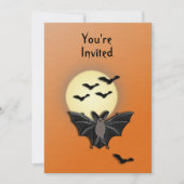 Bat Halloween Uitnodiging (Voorkant)