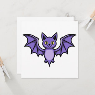 Bat - Halloween-wezen Kaart