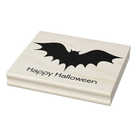 Bat - Happy Halloween - Rubber Stamp Rubberstempel (Stempel)