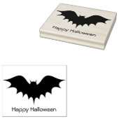 Bat - Happy Halloween - Rubber Stamp Rubberstempel (Gestempeld)
