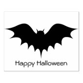 Bat - Happy Halloween - Rubber Stamp Rubberstempel (Afrduk)