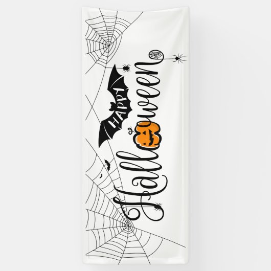 Bat Happy Halloween Spandoek (Verticaal)