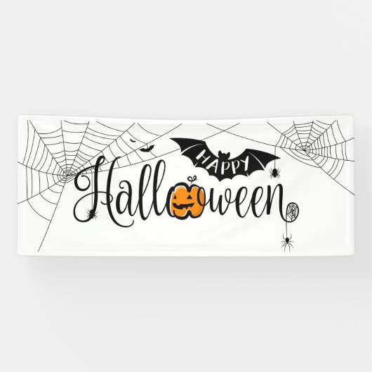 Bat Happy Halloween Spandoek (Horizontaal)