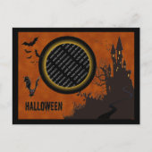 Bat, Haunted House Photo Lijst en Oranje Sky Briefkaart (Voorkant)