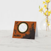 Bat, Haunted House Photo Lijst en Oranje Sky Kaart (Gele Bloem)