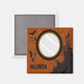 Bat, Haunted House Photo Lijst en Oranje Sky Magneet (Voorkant / Achterkant)