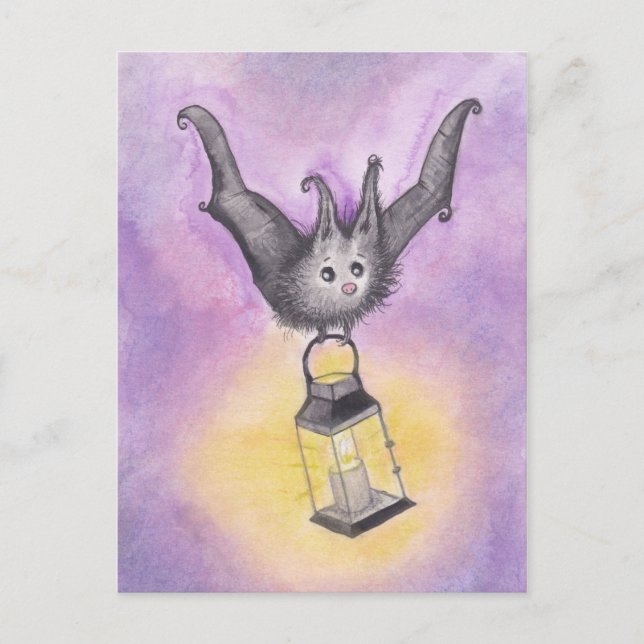 Bat Holding a Lantern Briefkaart (Voorkant)