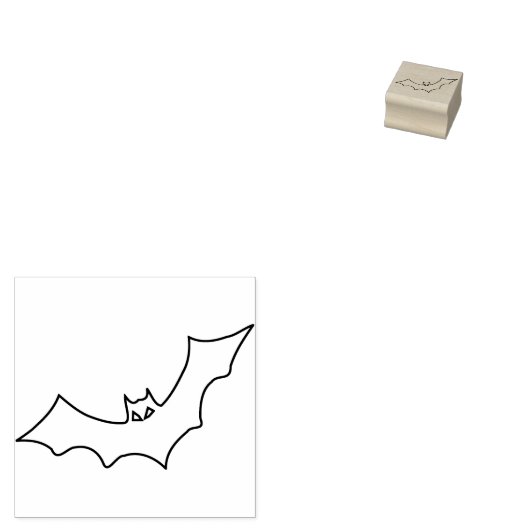 Bat illustratie art stempel (Gestempeld)