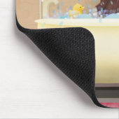 Bat in een bad - mousepad muismat (Hoek)