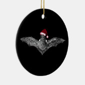 Bat in een kersthat keramisch ornament (Rechts)