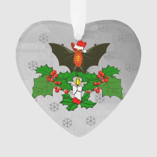 Bat in Holly Ornament (voorkant)