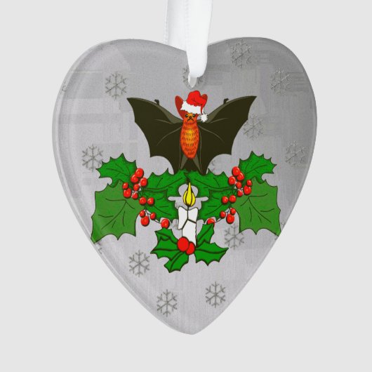 Bat in Holly Ornament (voorkant)