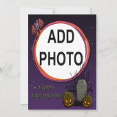 Bat, Jack o' Lantern, Tombstone, voeg foto-Lijst t Kaart (Voorkant)