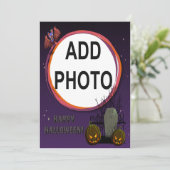 Bat, Jack o' Lantern, Tombstone, voeg foto-Lijst t Kaart (Staand voorkant)