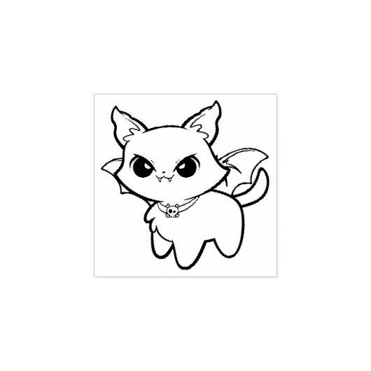 BAT Kat Rubber Stamp Rubberstempel (Afrduk)