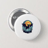 Bat Koe bij middernacht Ronde Button 5,7 Cm (Voorkant /achterkant)