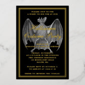  Bat Kostuum Party Gold Folie Folie Uitnodiging (Voorkant)