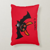 BAT kussen, gepersonaliseerde naam! Accent Kussen (Voorkant(Verticaal))