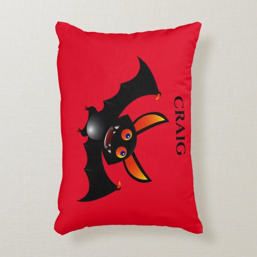 BAT kussen, gepersonaliseerde naam! Accent Kussen (Voorkant(Verticaal))