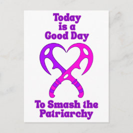 Bat’leth Heart - Smash the Patriarchy Briefkaart